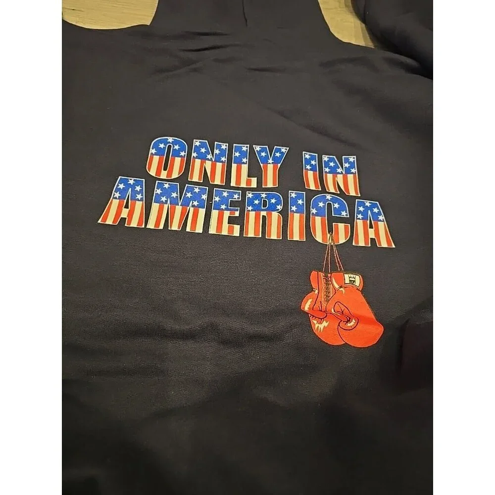 Only in America BOXING Gloves Don KING logo Hoodie sweatshirt NEW M or L Retro - Picture 2 of 4